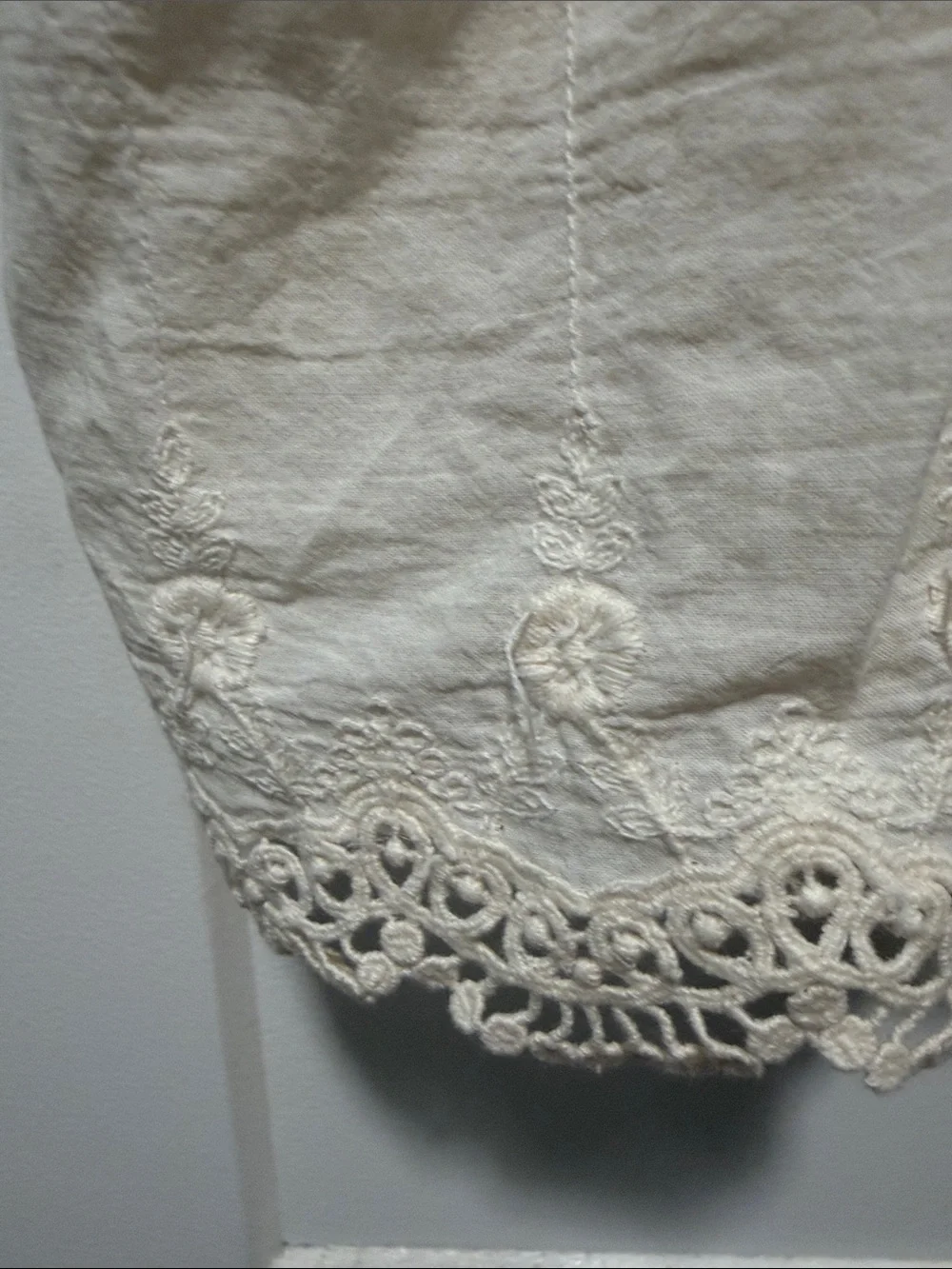 Zara Cream Crochet & Knit Tie-Front Tank - Picture 5 of 13